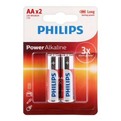 PHILIPS CELL POWER ALKALINE AA 2PCS CARD