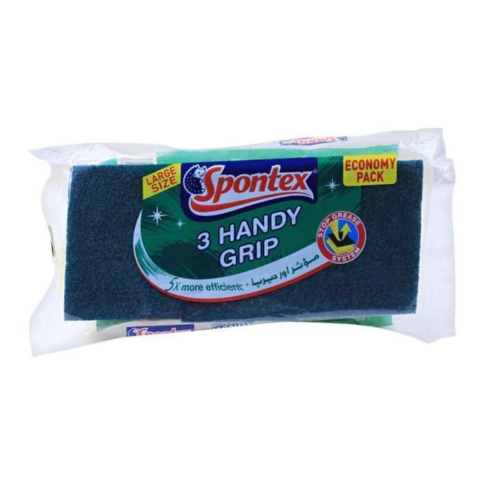 SPONTEX SCOURING SPONGE LARGE 3PCS ECONOMY PACK