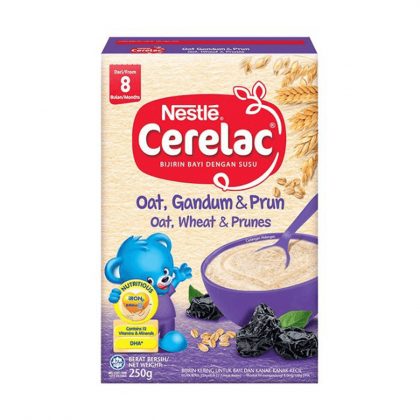 NESTLE CERELAC CEREAL WHEAT&PRUNE BOX 250GM