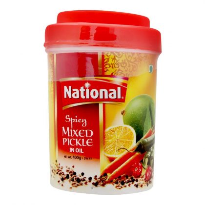 NATIONAL PICKLE SPICY MIXED 370GM JAR