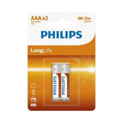 PHILIPS CELL LONG LIFE AAA 2PCS CARD