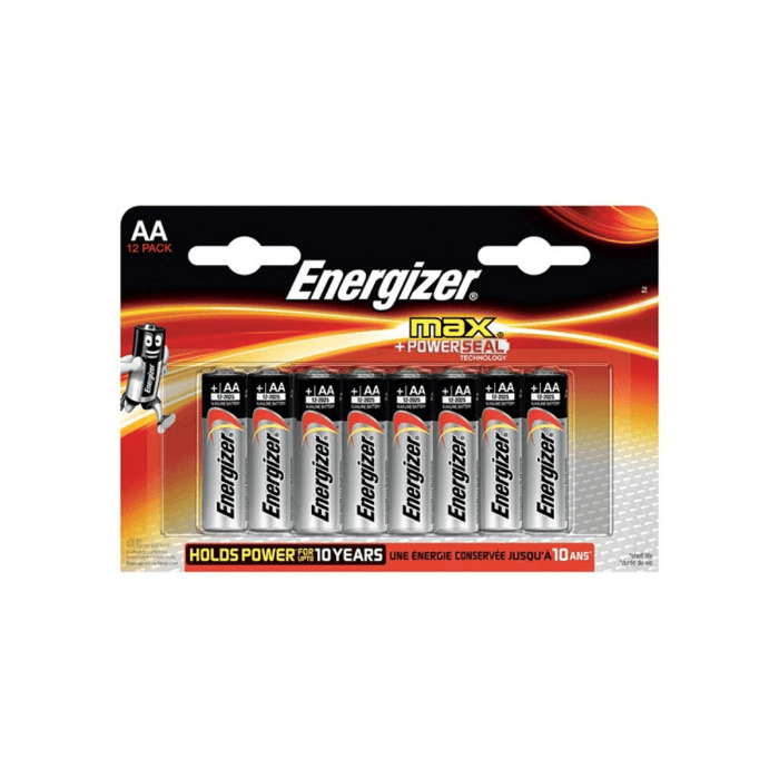 ENERGIZER MAX 1.5V AA CARD DRY CELL 8PC