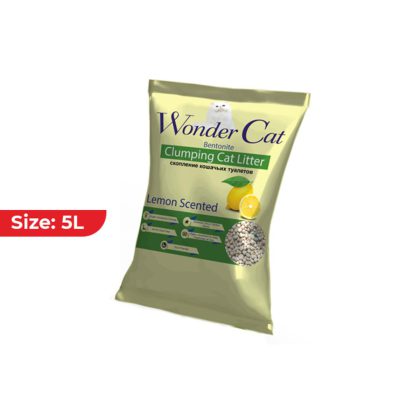 WONDER CAT LEMON SCENTED CAT LITTER 5LTR