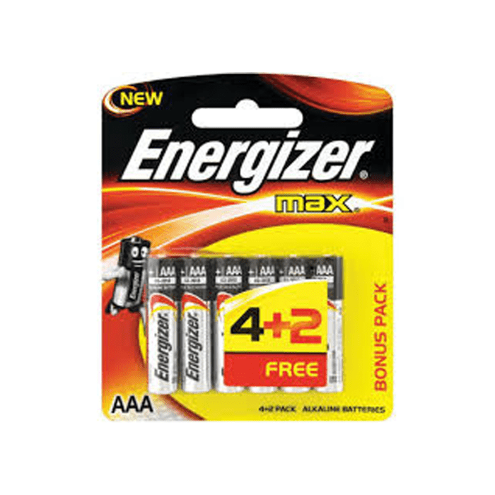 ENERGIZER MAX CELL AAA 4+2PCS PACK