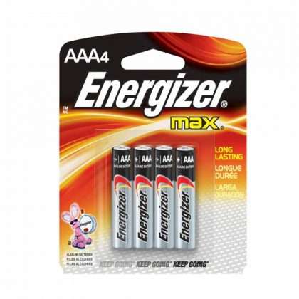 ENERGIZER MAX PLUS 1.5V AAA CARD DRY CELL 4PC