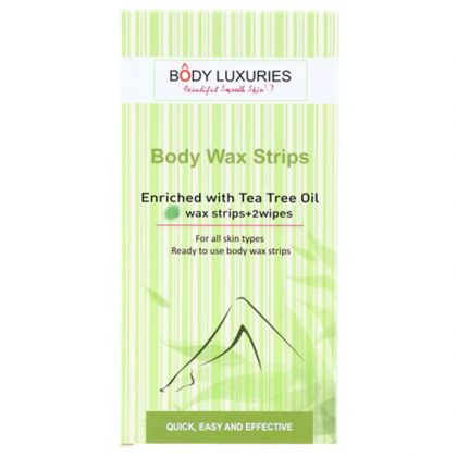BODY LUXURIES TEA TREE BODY WAX STRIPS 16PCS