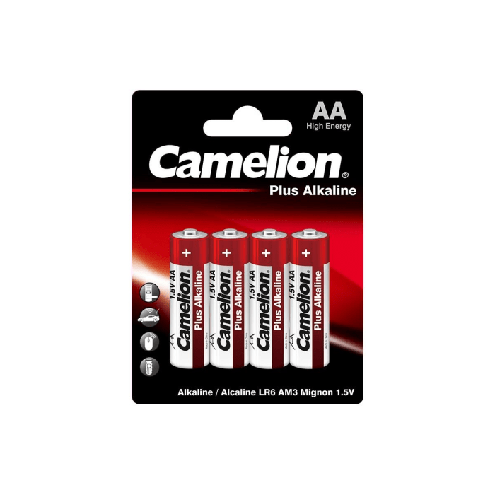 CAMELION CELL PLUS ALKALINE AA 4PCS CARD