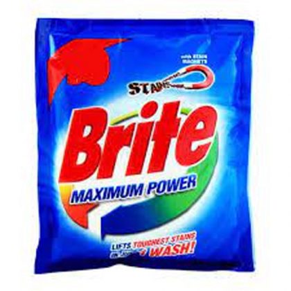 BRITE WASHING POWDER MAXIMUM POWER POUCH 165GM