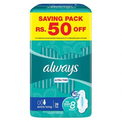 ALWAYS PAD ULTRA THIN EXTRA LONG 28PCS PACK