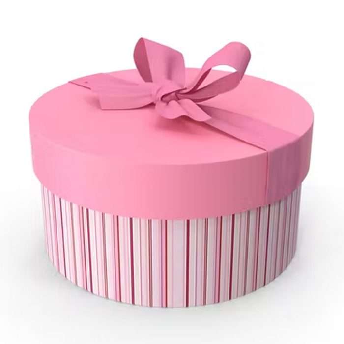 ROUND PINK GIFT BOX LARGE