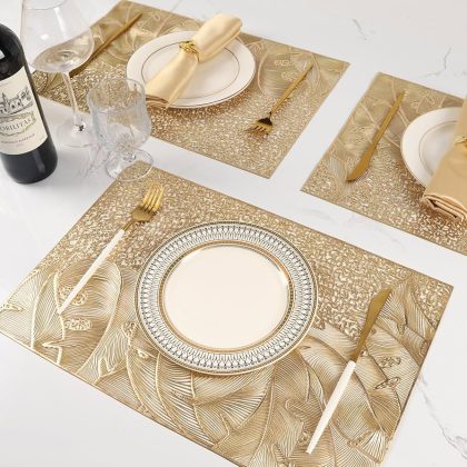 6PCS GOLDEN HEAVY TABLE MAT (12)