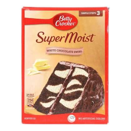 BETTY CROCKER SUPER MOIST WHITE CHOCOLATE SWIRL 500G