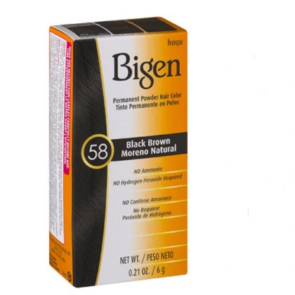BIGEN PERMANET POWDER HAIR COLOR BLACK BROWN NO.58