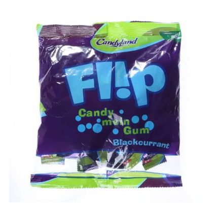 CANDYLAND FLIP CANDY GUM BLACKCURRANT 100GM POUCH