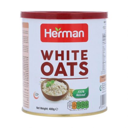HERMAN WHITE OATS 400GM TIN