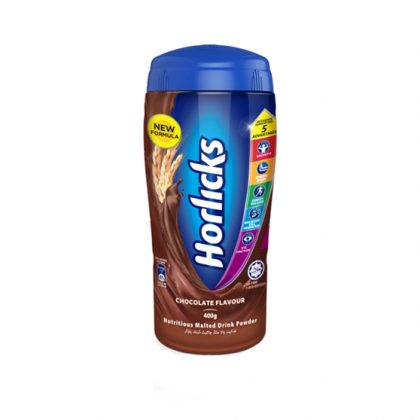HORLICKS CHOCOLATE MALTED DRINK POWDER 400GM