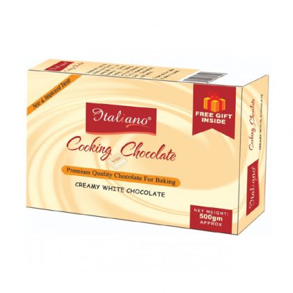 ITALIANO COOKING CHOCOLATE CREAMY WHITE 500GM