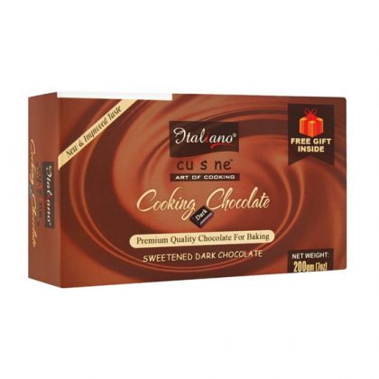 ITALIANO COOKING CHOCOLATE SWEETED DARK 200GM