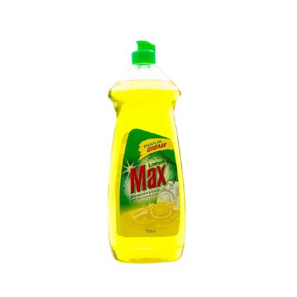 MAX LEMON DISHWASH LIQUID HDP 750ML BOTTLE