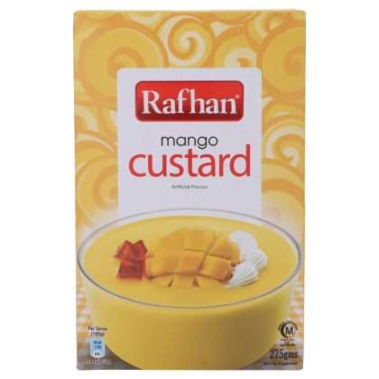 RAFHAN CUSTARD POWDER MANGO 275GM BOX