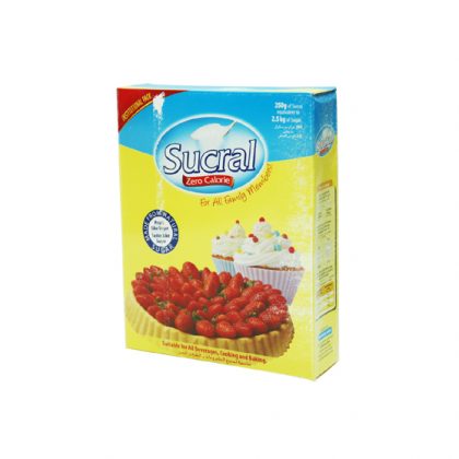 SUCRAL ZERO CALORIE SUGAR POWDER BOX 250GM