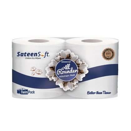 SATEENSOFT ALLROUNDER KITCHEN ROLL SMALL TWIN PACK