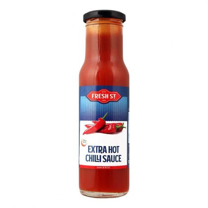 FRESH ST EXTRA HOT CHILLI SAUCE 245ML BOTTLE