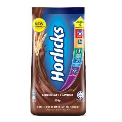 HORLICKS CHOCOLATE MALTED DRINK POWDER 320GM POUCH