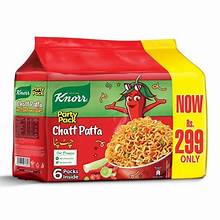 KNORR NOODLE CHATT PATTA 6X66GM PARTY PACK