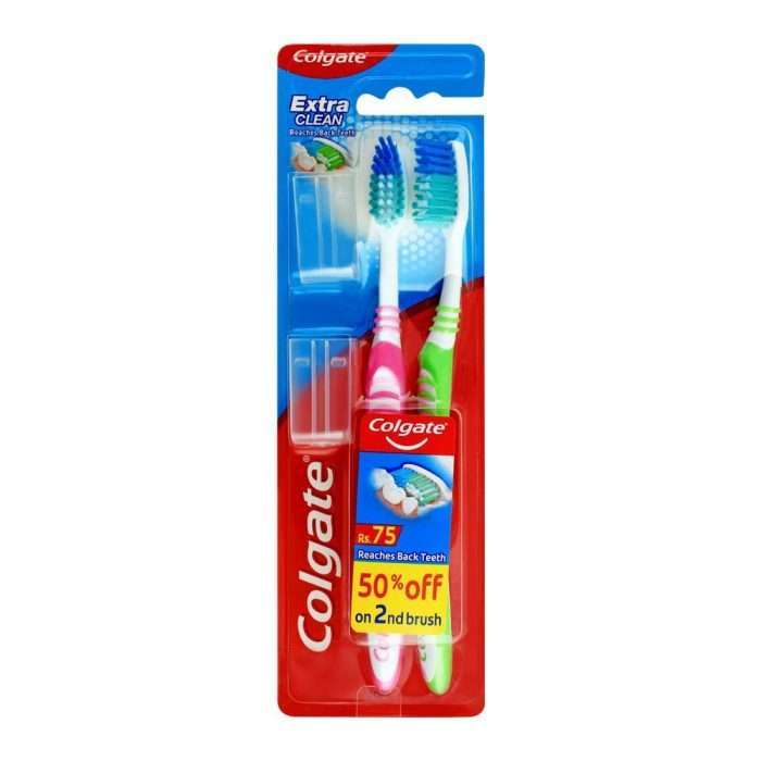 COLGATE T/BRUSH EXTRA CLEAN SOFT TWIN PACK