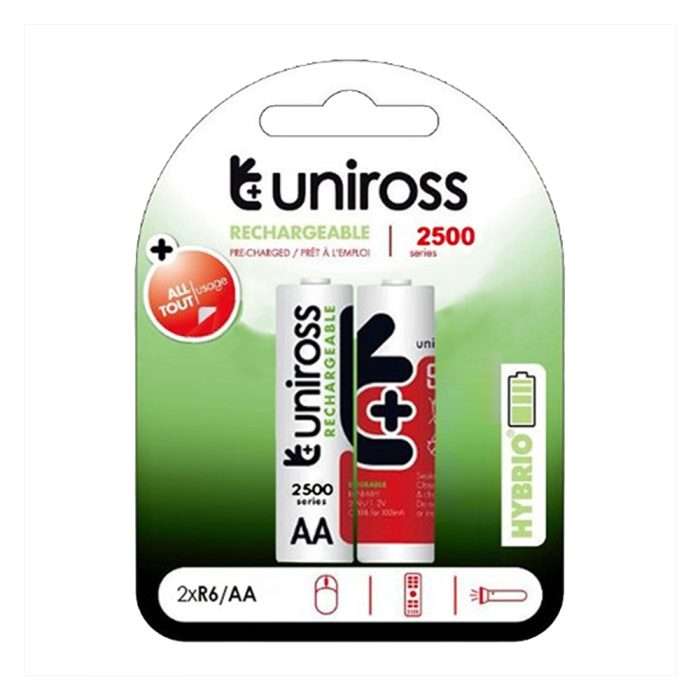 UNIROSS RECHARGABLE AA 2500MH