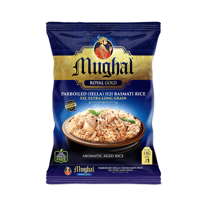 MUGHAL ROYAL GOLD SELLA BASMATI AROMATIC AGED RICE 1KG