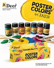 DEER POSTER COLORS 6+1 WITH GLITTER