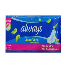 ALWAYS WITH ALOE VERA FRESHNESS MAXI THICK LONG