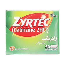 ZYRTEC CETIRIZINE 10MG 1S TABLET