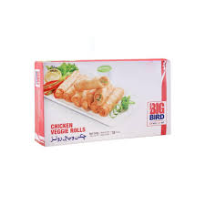 BIG BIRD CHICKEN VEGGIE ROLLS 540GM 18PCS 1119-1