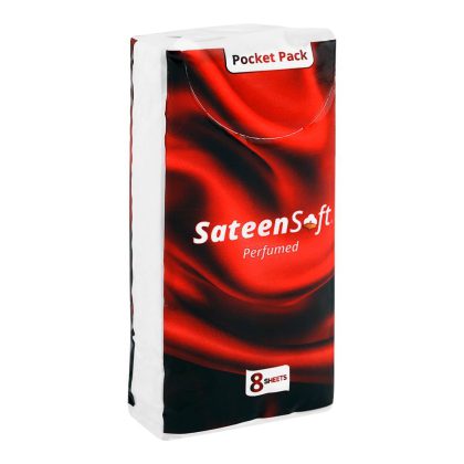SATEEN SOFT PERFUMED POCKET PACK 8SHEETS