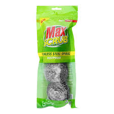 MAX SCRUB STAINLESS STEEL SPIRAL RUSTPROOF 4IN1