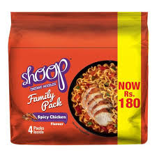 SHOOP SPICY CHICKEN FLV NOODLES FAMLIY PACK 180GM