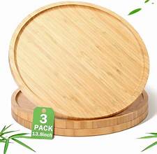 3 PCS WOODEN TRAY (ROUND)-117