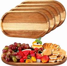 3 PCS WOODEN TRAY (OVAL)-116