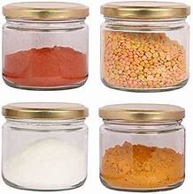 GLASS SPICE JAR (GOLDEN)-105