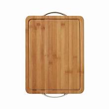 BAMBOO WOOD CUTTING BOARD 20*30 (METAL HANDLE)-64