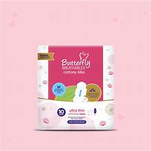 BUTTERFLY MATERNITY PADS 10 SANITARY NAPKINS PRO