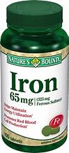 NATURES BOUNTY IRON  65MG